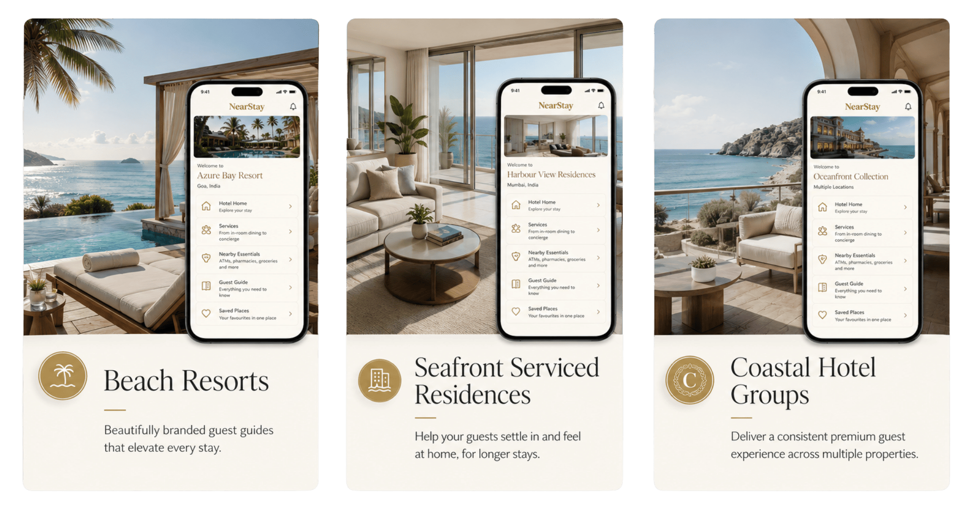 NearStay digital guest guide for resorts and coastal properties